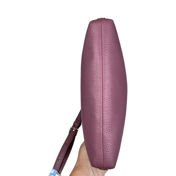Kate Spade Pebbled Leather Crossbody Bag in Mauve Pink with Gold Hardware - Picture 13 of 16